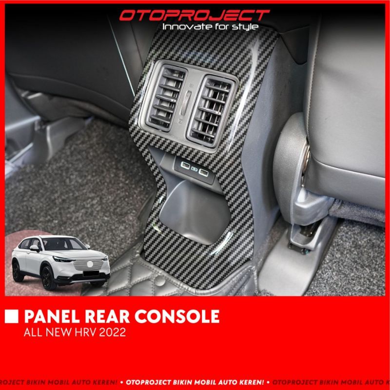 panel consule belakang Honda HRV 2022 Otoproject ( Hitam , Wood , Carbon) panel rear consule