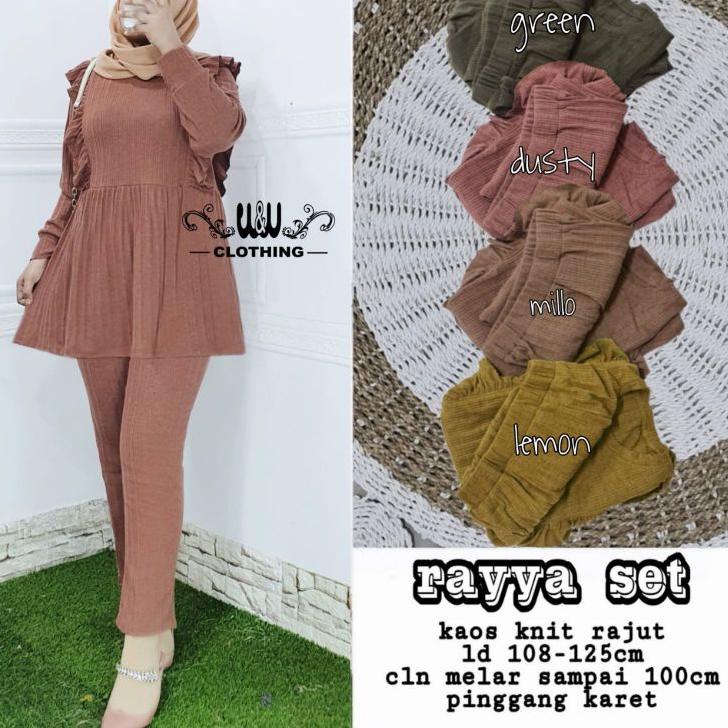 SALEE.. omego rayya set ori alfashion setelan wanita kekinian setelan jumbo ld 130 tunik lengan balo