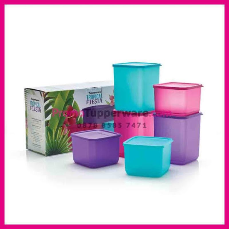 PROMO TROPICAL FIESTA SET 6PCS TUPPERWARE ORIGINAL TANPA BOX