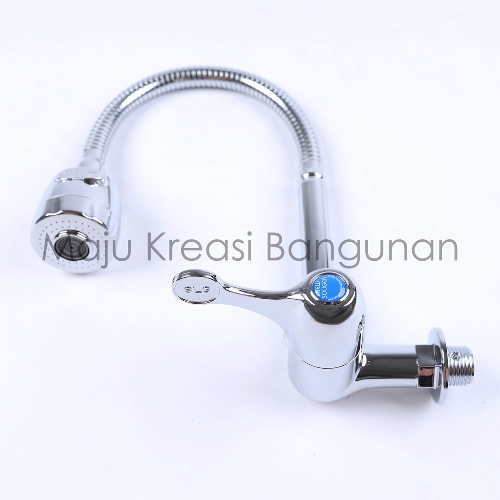 Kran Angsa Fleksibel NEW SOLIGEN PVC Keran Air Cuci Piring Tembok Sink Flexible WM1 WS1C WS1W WS1B