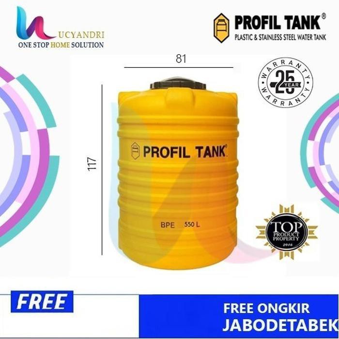 Tangki Air Plastik Profil Tank BPE 550 Liter