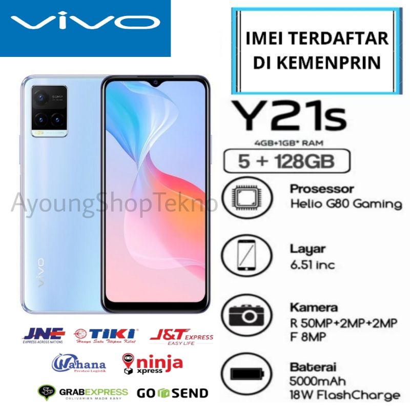 VIVO Y21S 4+1GB RAM 128GB INTERNAL & Y21 4/64 GB GARANSI RESMI