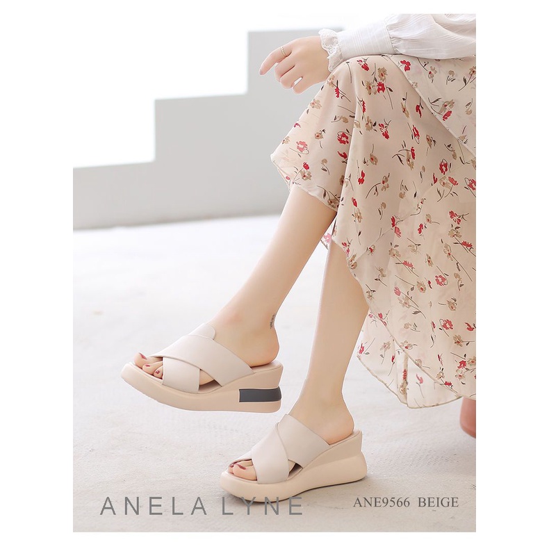 ANELA LYNE SANDAL FASHION SLOP WEDGES DEON ANE9566 ORIGINAL