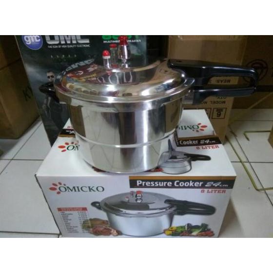 TERLARIS - OMICKO PRESSURE COOKER/PANCI PRESTO 24CM 8LTR PERALATAN MEMASAK