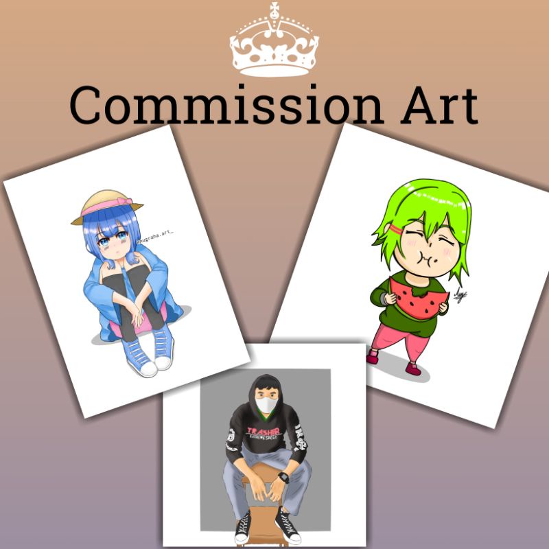OPEN COMMISSION - (Jasa Gambar/ ilustrasi style anime/ vektor )