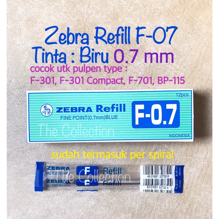 

Buruan Atk0684Zb Refill Biru 0.7 Isi Ulang F 327324 Zebra F301 F-301 F-701 Murah