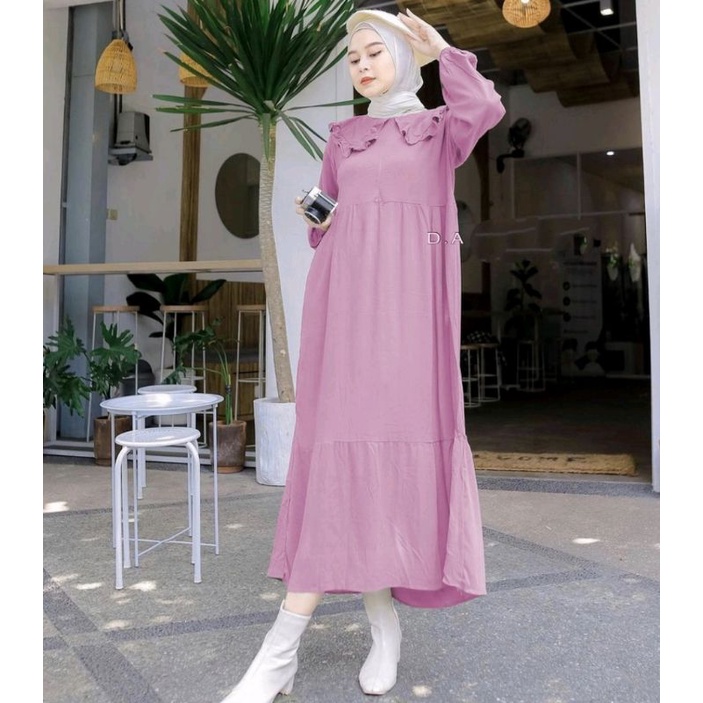 midi dress crincel airflow inport terbaru / midi dress crincel ori