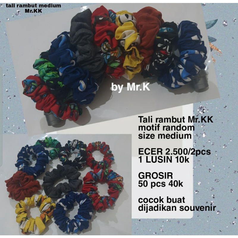 tali rambut PAKET GROSIR lusinan dan 50 pcs SOUVENIR mr.kk