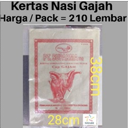 

Kertas Nasi Gajah kertas bungkus nasi kertas nasi bungku