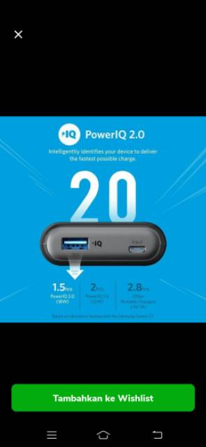 PowerBank ANKER QUICK Charge 3.0.PowerCore ll 10000 Mah A1230.