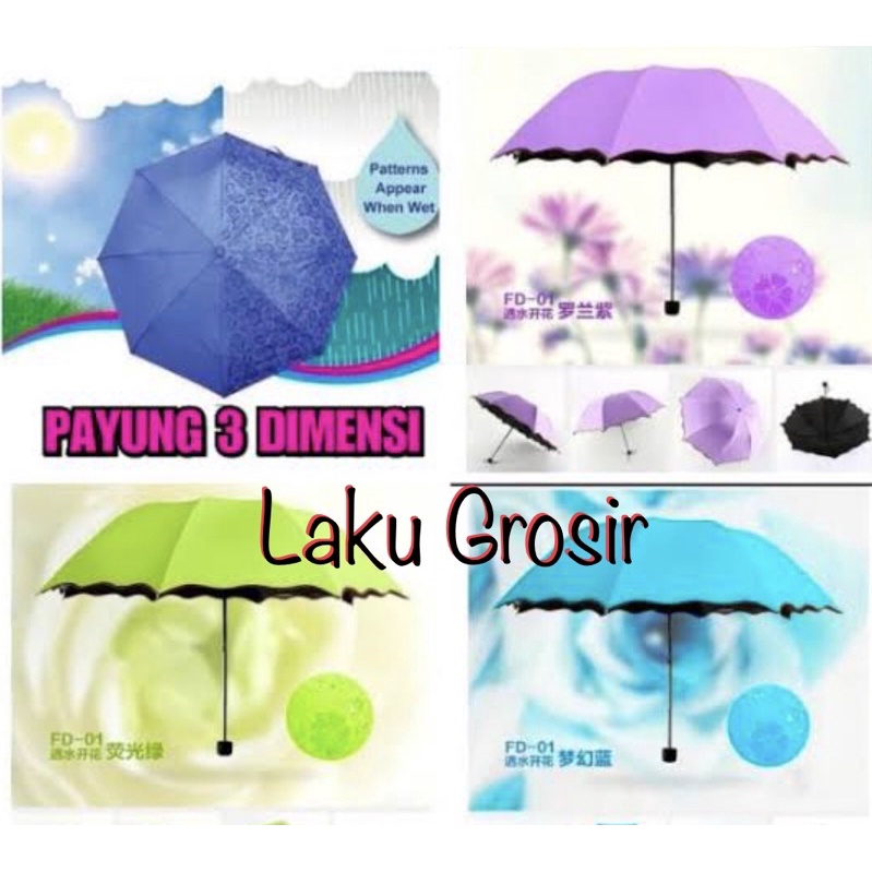 Payung 3D payung lipat Umbrella YS - 01