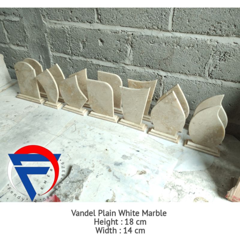 Vandel kosongan marmer putih 20x14 harga bijian