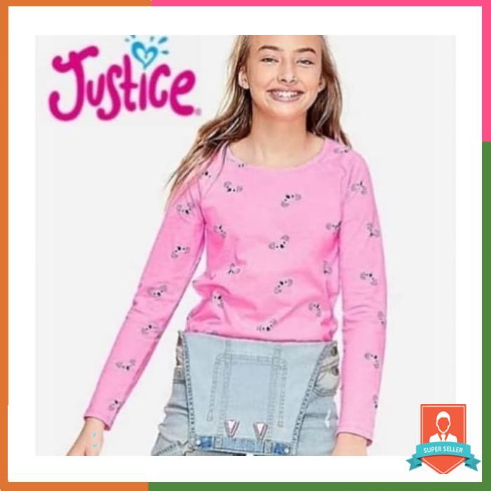 justice kaos anak remaja abg perempuan cewek katun original