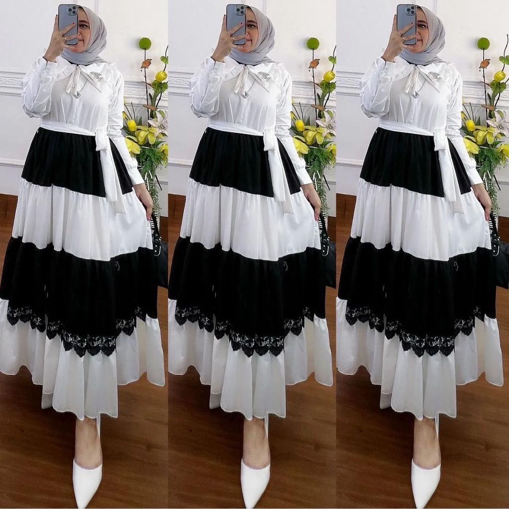 Asmiranda maxy dress dengan bross/ maxy dress-4