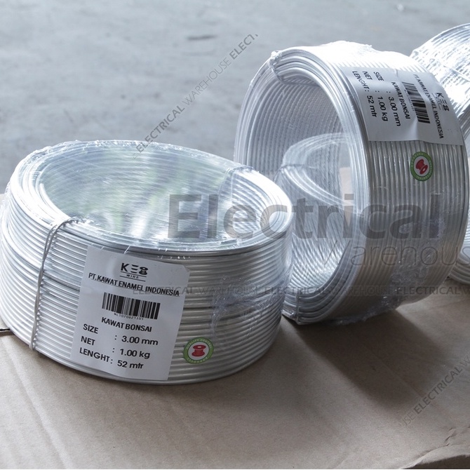 Kawat Bonsai Aluminium roll 1KG ukuran 1 1.5 2 2.5 3 3.5 4 5 6 (1mm 1.5mm 2mm 3mm 3.5mm 4mm 5mm 6mm)