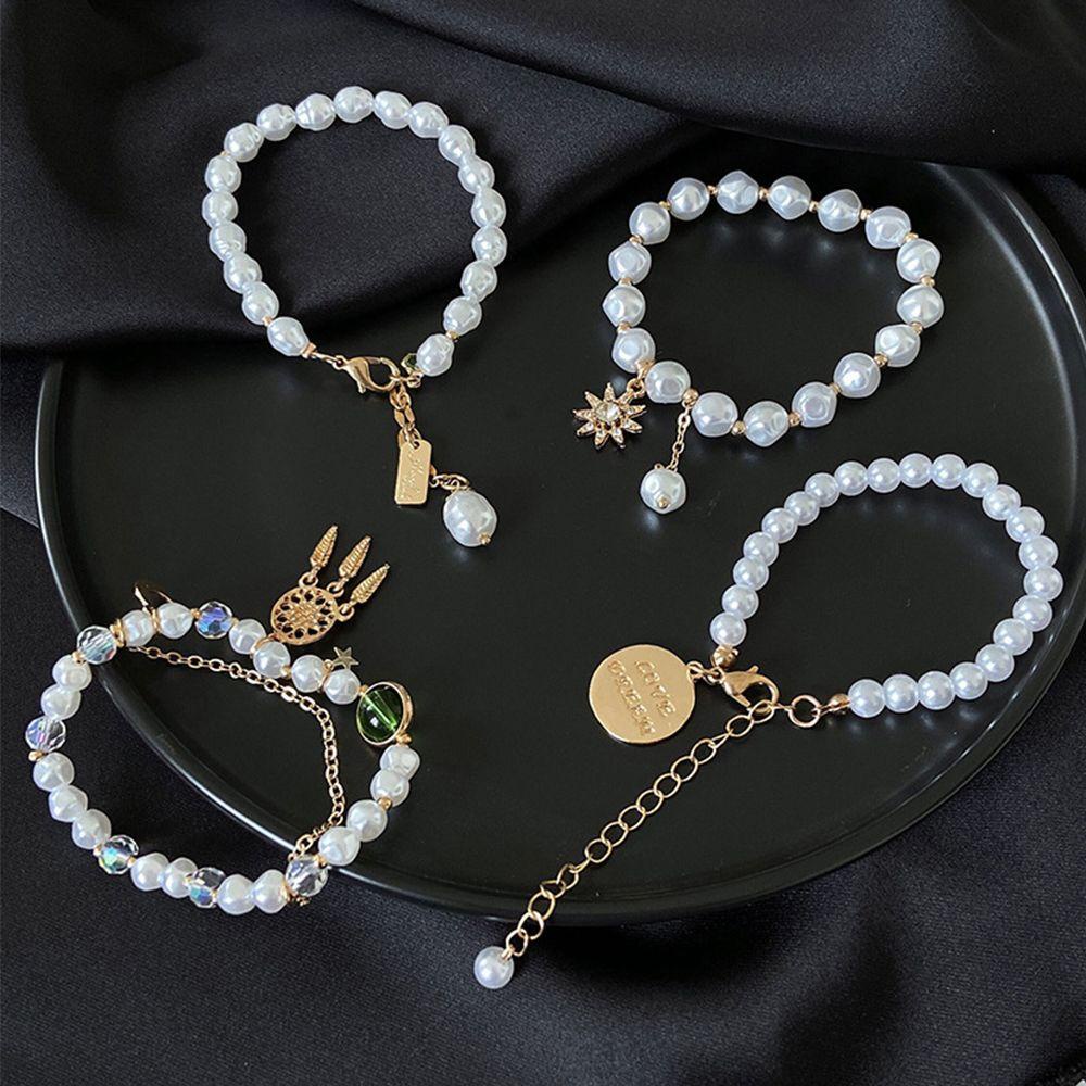 Lily Mutiara Gelang Hadiah Perhiasan Indah Bangle Rantai Tebal