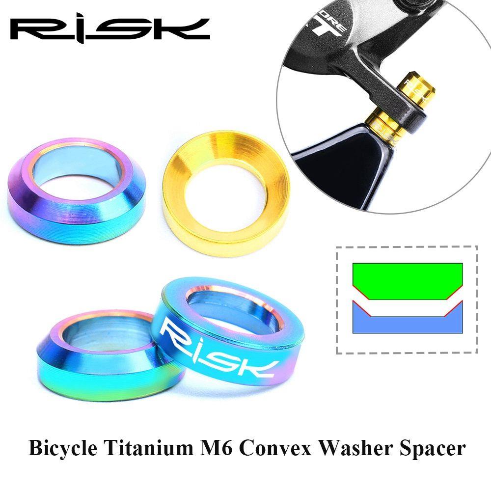 R-FLOWER 2pasang Jangka Sorong Rem Group 4warna Disc Brake Caliper Sepeda Parts Cembung Washer Spacer