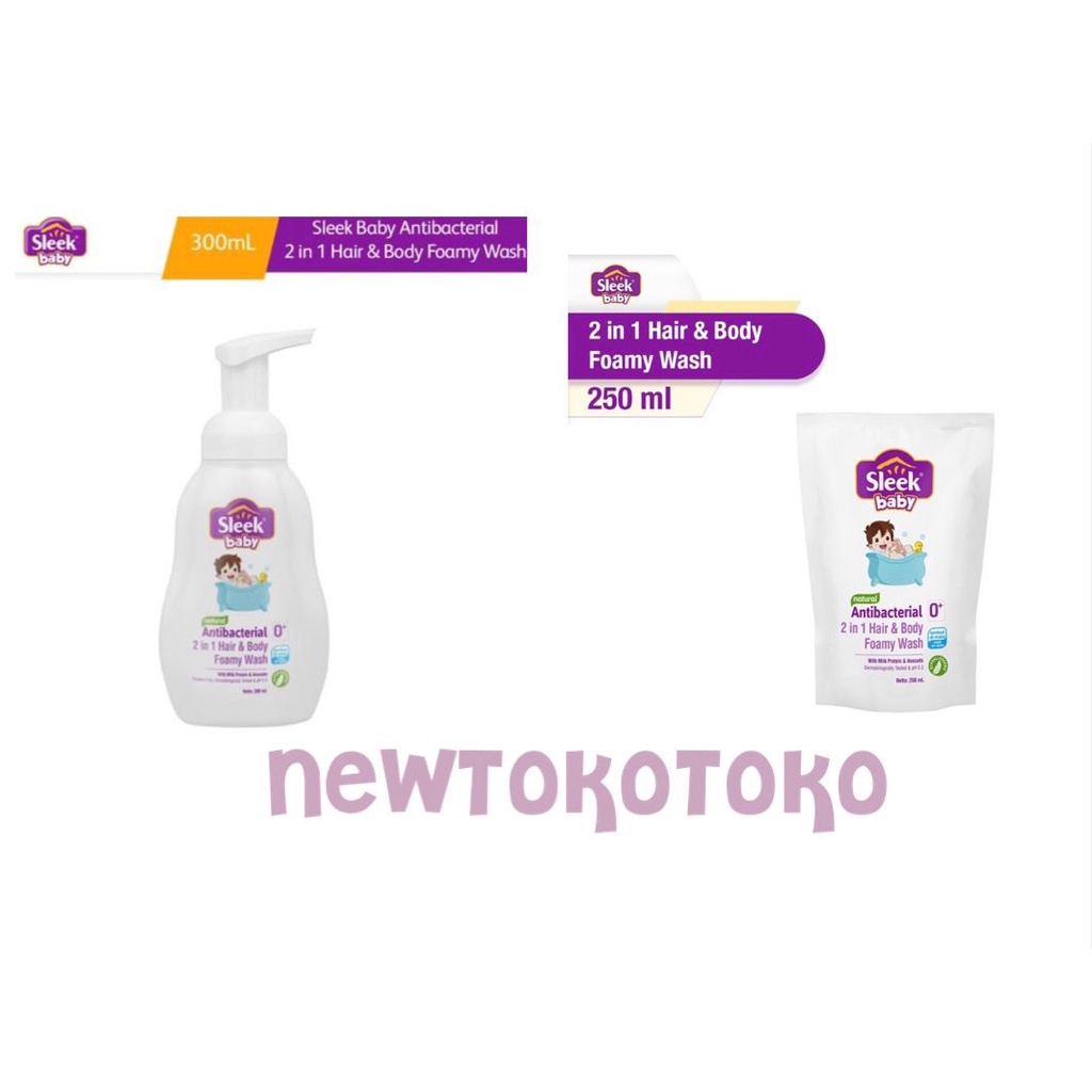 Sleek Baby Antibacterial 2 in 1 Hair &amp; Body Foamy Wash