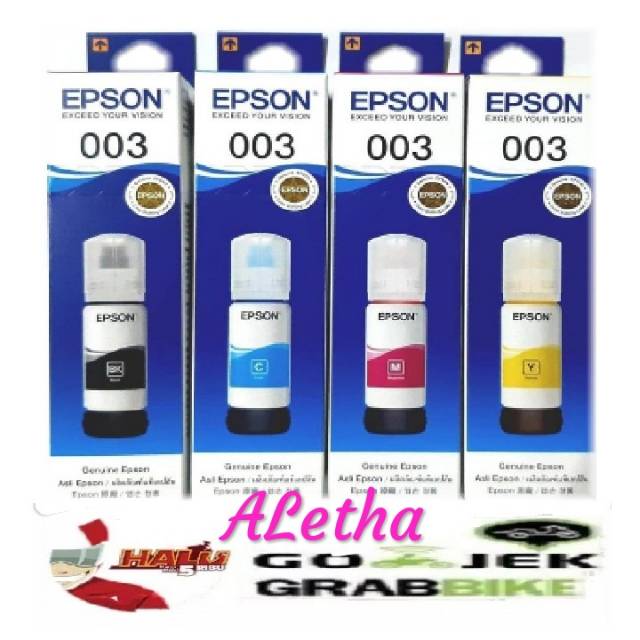 Epson Tinta Printer 003 Original L3100, L3110, L5190, L1210, L1216, L1250, L1256, L3116, L3150, L3156, L3210, L3216, L3210, L3216, L3150, L3250, L3256, L5190, L5290