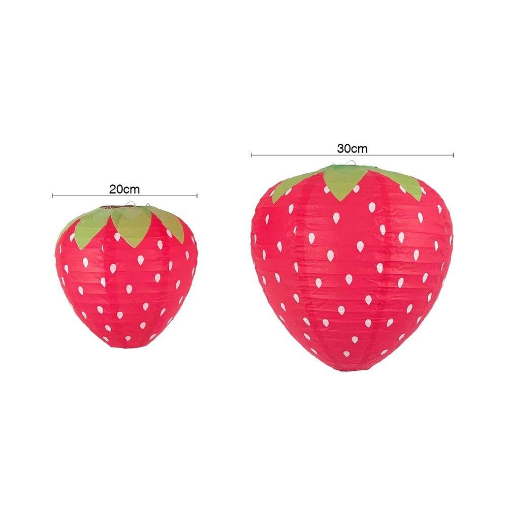 [Elegan] Lentera Kertas Dekorasi Pesta Perlengkapan Liburan 3D Strawberry Mid Autumn Birthday Special-shaped Festival Lantern