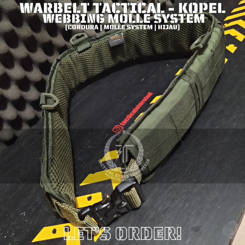 Kopel Warbelt Tactical Hijau + Sabuk Cobra (Metal Buckle) TSI Series