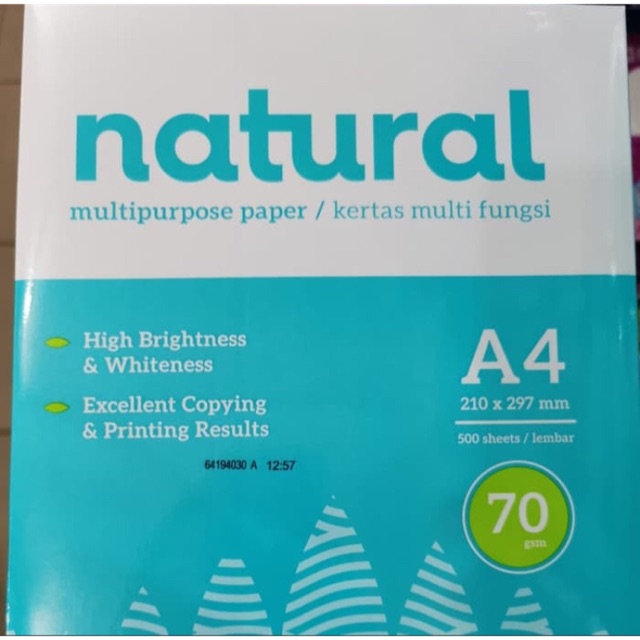 

Kertas Natural A4 70 gsm