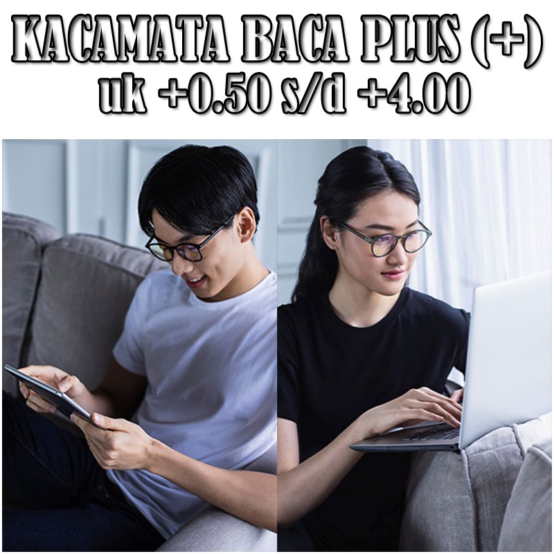 Kacamata Baca Plus (+) Uk +0.50 s/d +4.00 Pria Wantia Kaca mata Plus Reading Glasses Rabun Dekat