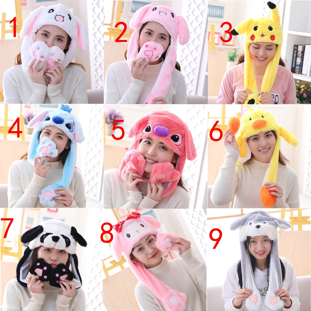 Tiktok Topi Kelinci Lucu Perempuan Telinga Bunny Kuping Bergerak Tiktok Topi Kelinci Lucu Perempuan Telinga Bunny Kuping Bergerak