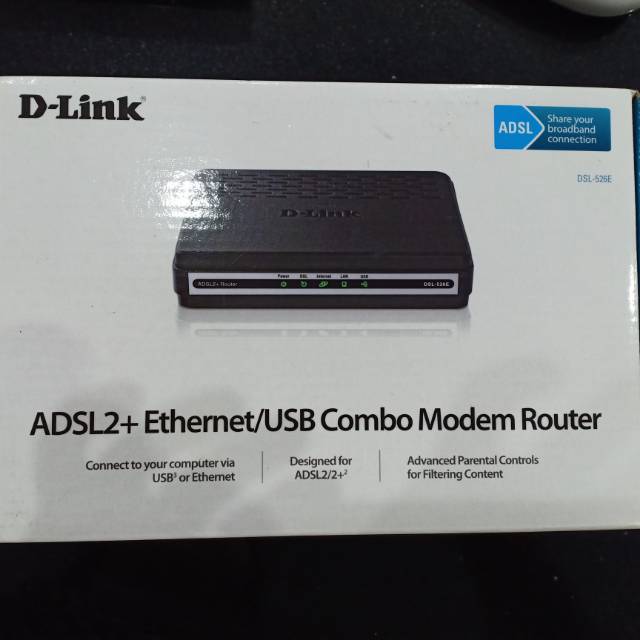 dlink adsl dsl526e ethernet usb modem router combo