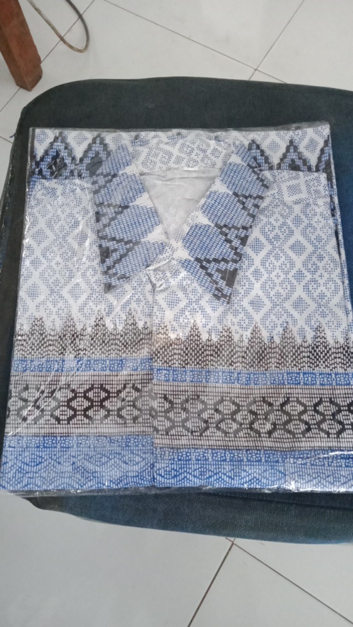 Bswart Batik Hrb026 Kenongo Hem Pendek Padi Pekalongan M L Xl Batik Pria Murah Modern Grosir