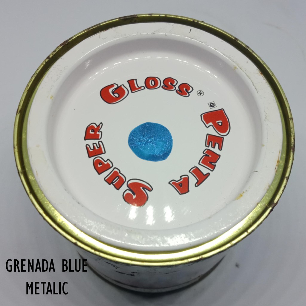 CAT PENTA GRENADA BLUE 9962 200 gram - cat penta biru metalik - cat penta blue metallic - cat penta super gloss - cat mobil biru - cat motor biru