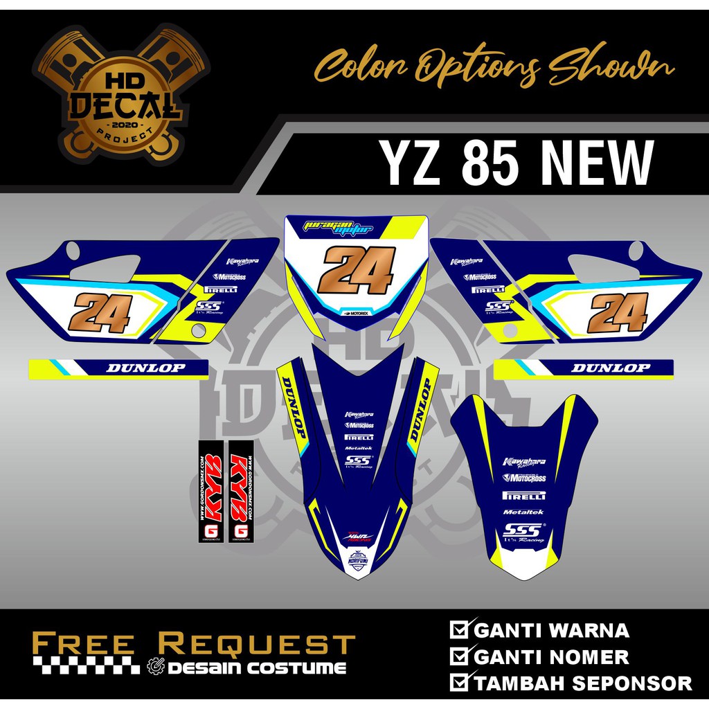 Decal Stiker Bebek Standar Yz 85 New/Yz Lama Costume Design