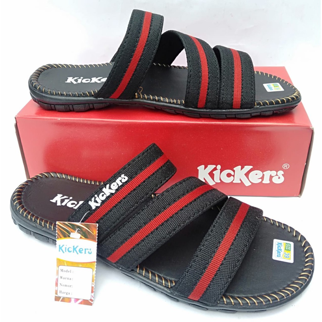 Sandal pria kickers sendal slide original selop casual dewasa slop distro terbaru murah kekinian COD