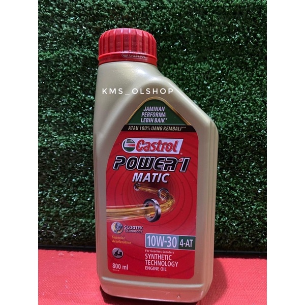 Oli Castrol Power 1 Matic 4T SAE 10W-30 atau 10W-40 800ml Oli Mesin Motor Matic 0,8 Liter (Asli)