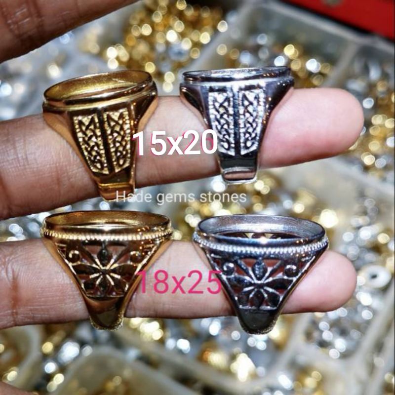 RING EMBAN TITANIUM SUPER WARNA GOLD SILVER