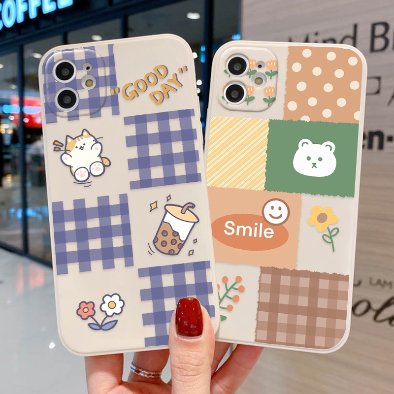 Soft Case TPU Motif Beruang Untuk OPPO A9 2020 A5 A12 A7 A92 A52 A55 A54 A74 A16 A15 A3S A5S A83 A72 A36 A76 A96 A93 A53 A35 A37 A333 A32 A57 A19