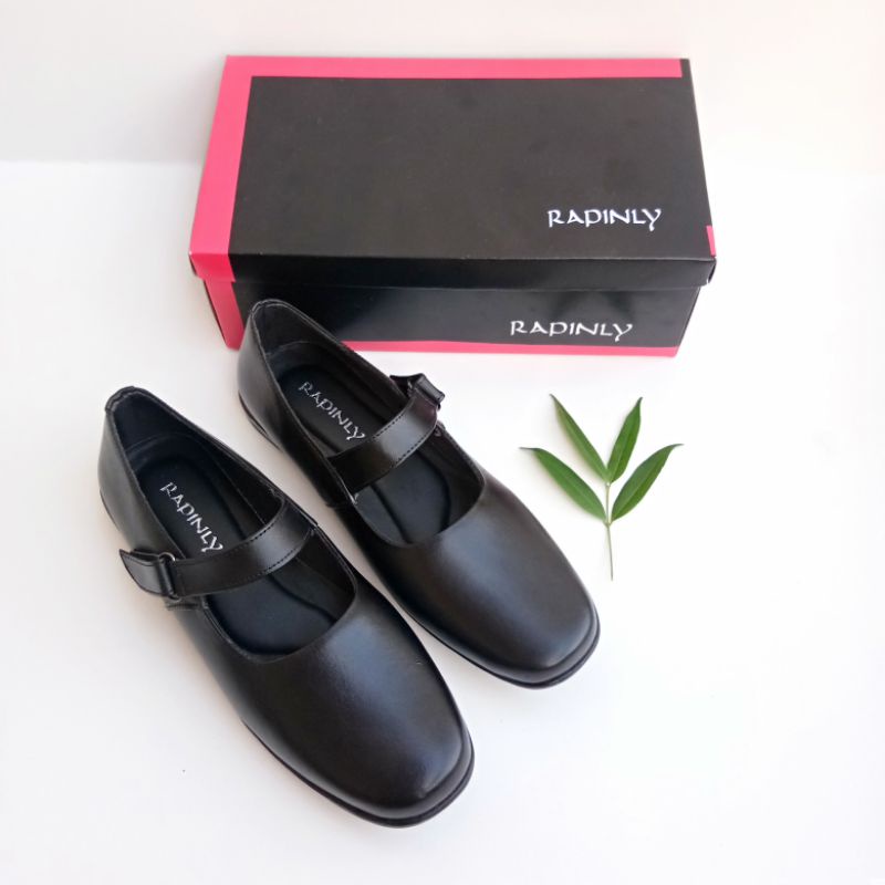 Sepatu Pantofel Wanita Kulit Flat Shoes