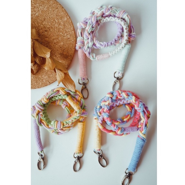 Strap Bag Macrame Colorful | Tali Tas Macrame Lucu | Macrame Strap Bag