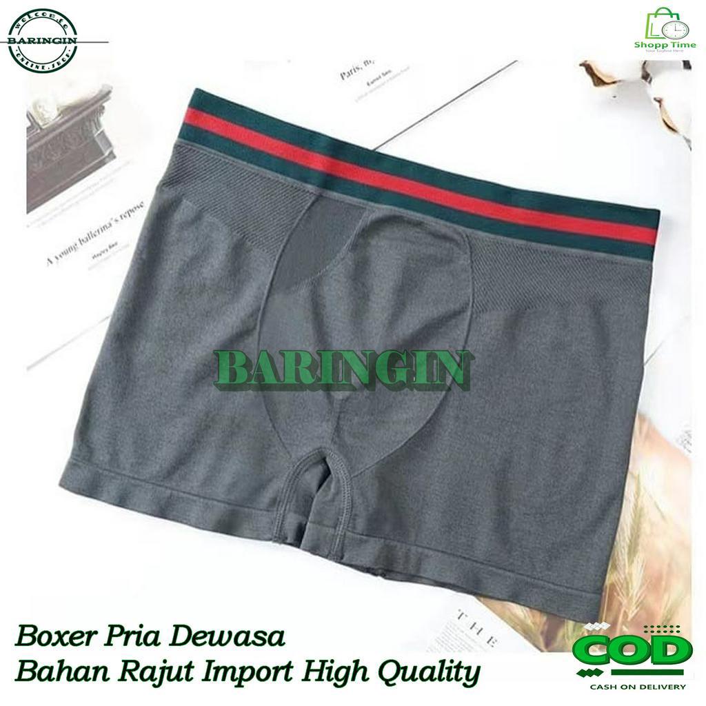 Boxer Pria Dewasa Bahan Rajut [ ISI 6 PCS ] Boxer Cowok Distro Pakian dalam Pria -Celana Dalam Pria Segi Empat 8128