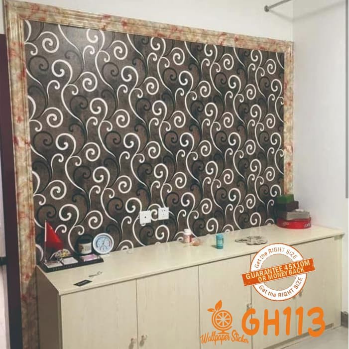 Wallpaper dinding 3d motif elegant / Wallpaper dinding kamar tidur anak wallstiker motif batik / Wallpaper dinding kamar tidur anak wallstiker 45cmx10m-GH113