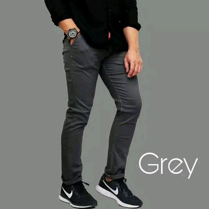 CELANA PRIA CHINO Pants Slim fit Panjang Kerja kantor Santai Liburan Cowok Gentleman Boy