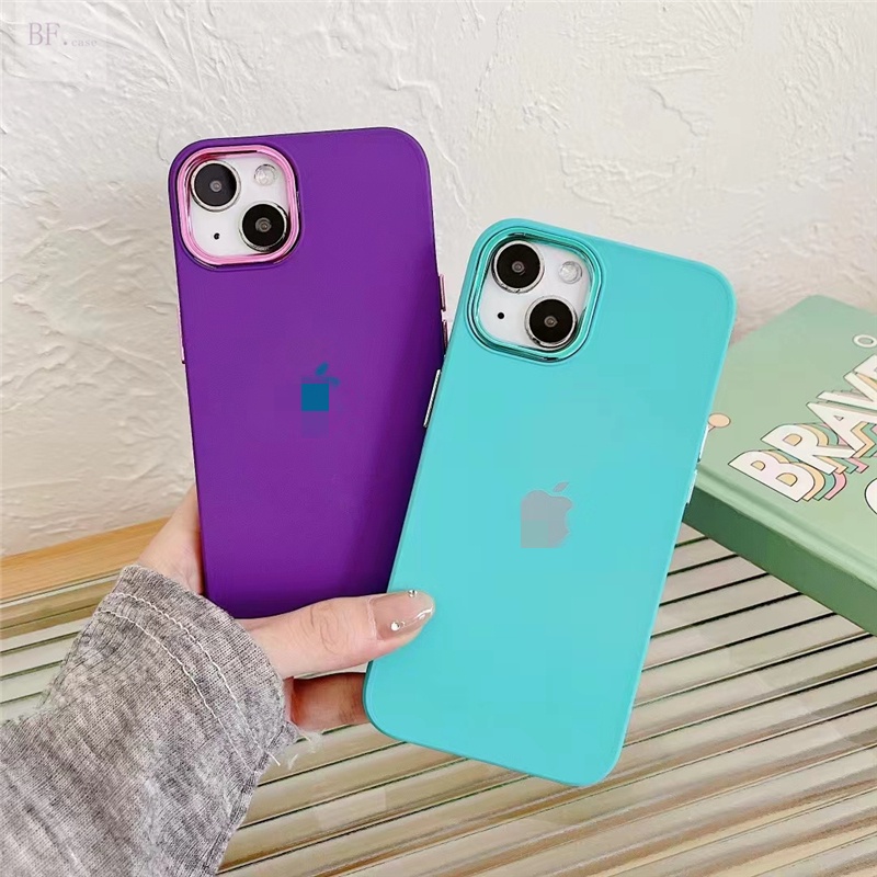 Soft Case Silikon Pelindung Lensa Warna Untuk Iphone 11 12 13 Pro Max