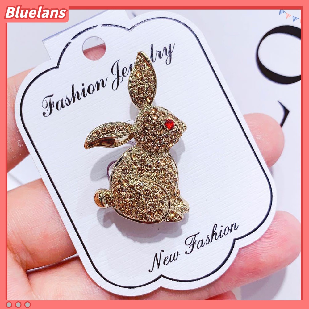 Bros Pin Bentuk Rubah Butterfly Kelinci Aksen Berlian Imitasi Untuk Wanita