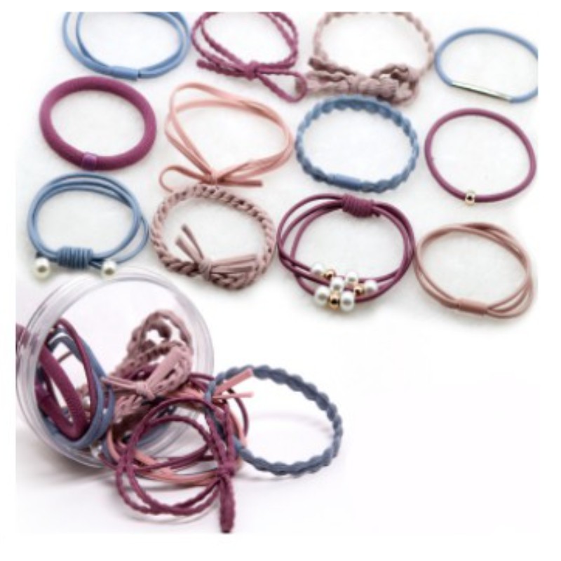 Ikat Rambut 12 in 1 Fashion Wanita / Accesories Rambut Import / Ikat Rambut Murah-Warna-Warni