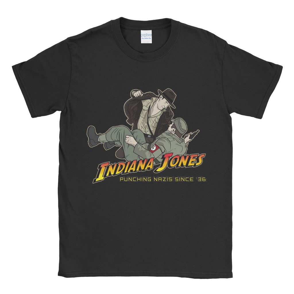Baju Kaos Tshirt Indiana Jones Punching Nazis