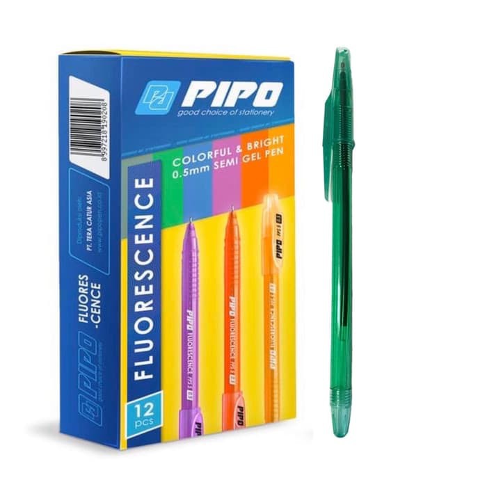 

Pulpen Merk PIPO Fluorescence PPS5 Tinta Hitam Tahan Air