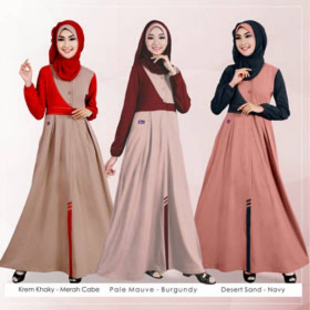 MUTIF GAMIS MUSLIM WANITA M 169 READY WARNA NAVY SIZE L