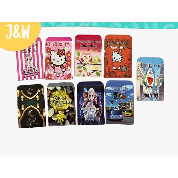 

JW Kidz Amplop Ramadhan Motif Kartun Lucu dan PREMIUM 1 pack isi 8 pcs Random