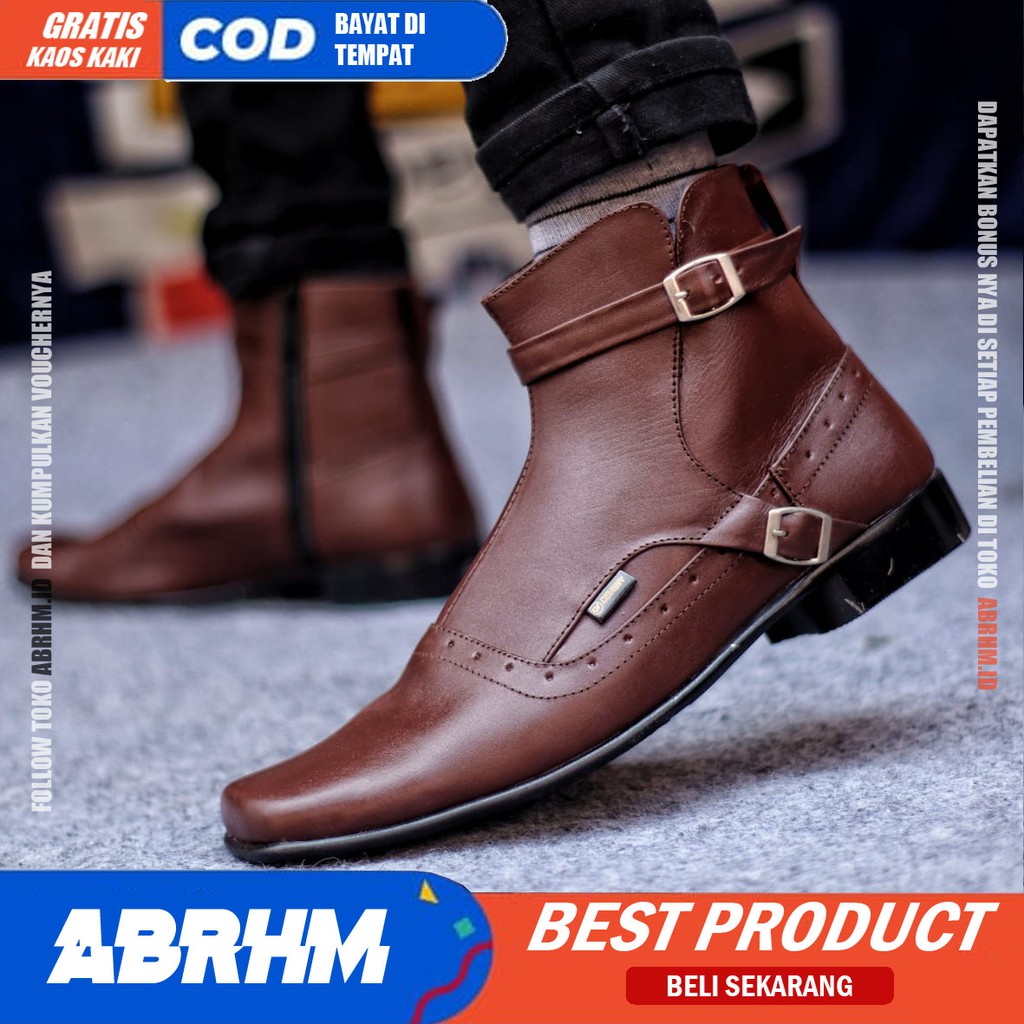 ABRHM X PACUAN Sepatu Formal Pria Sepatu Pantofel Pria Casual Sepatu Kasual Oxford Kerja Kantor Kuliah Kondangan Gaya Keren Kekinian Original Murah Terlaris