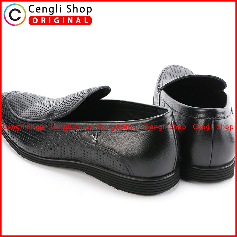 SEPATU PLAYBOY ORIGINAL PANTOFEL KULIT FORMAL PRIA TERBARU HITAM PL11
